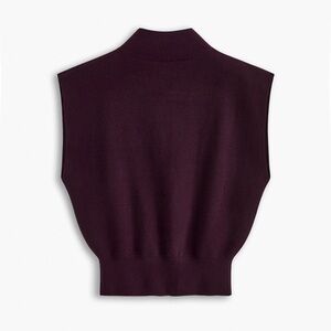 Leisurely Solid Pullover Sweater Vest|commense|Burgundy